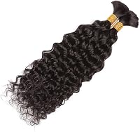 Huarisi 100% Természetes Hullámos Emberi Haj 14 Inch - 100g Göndör Fonóhaj Boho Fonáshoz - 2 Csomag Feldolgozatlan Hajhosszabbítás 2