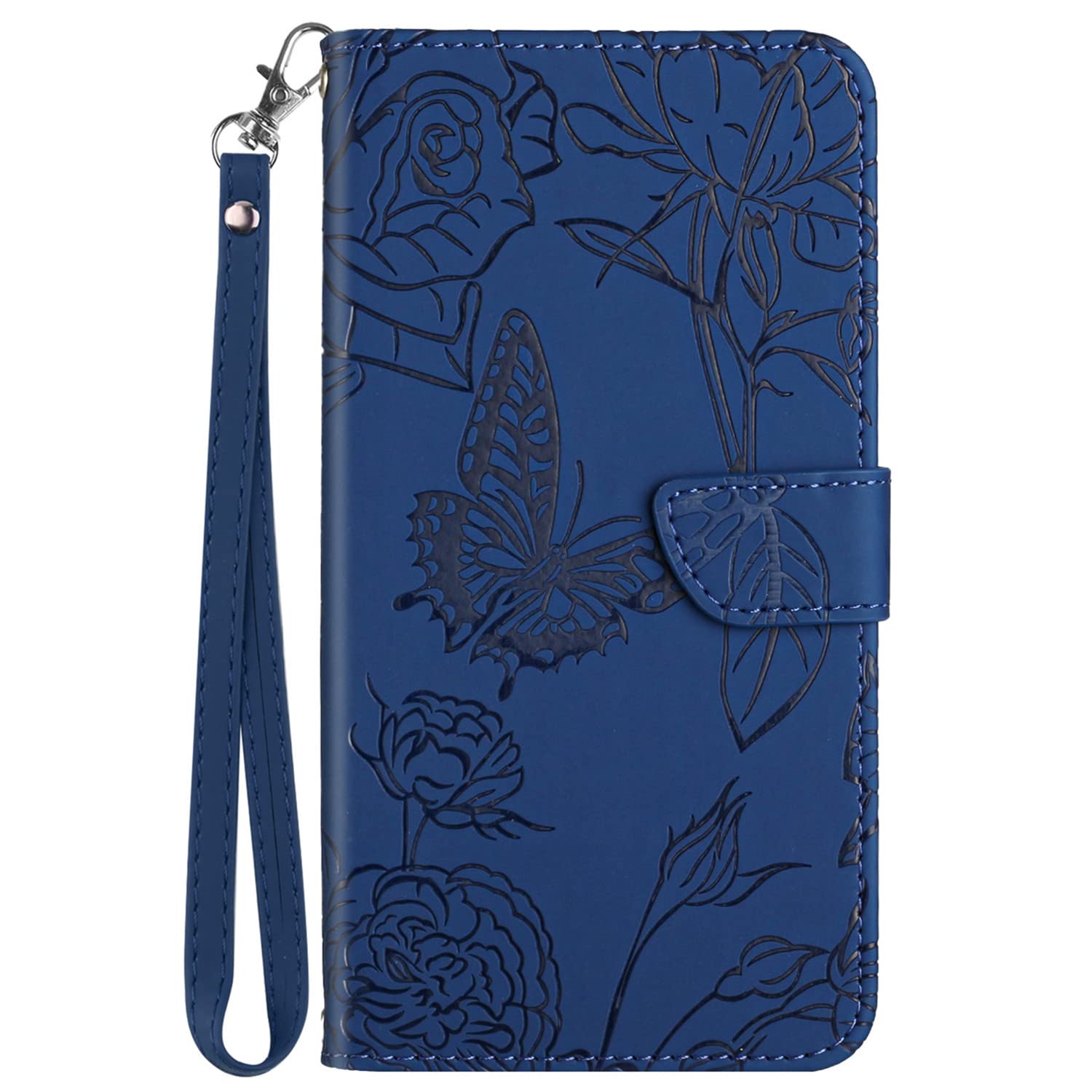 XYX Wallet Case for Redmi Note 11 Pro, Emboss Butterfly Flower PU