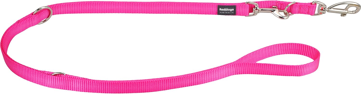 Red Dingo Plain Training Dog Lead, Hot Pink, 20 mm x 2 m