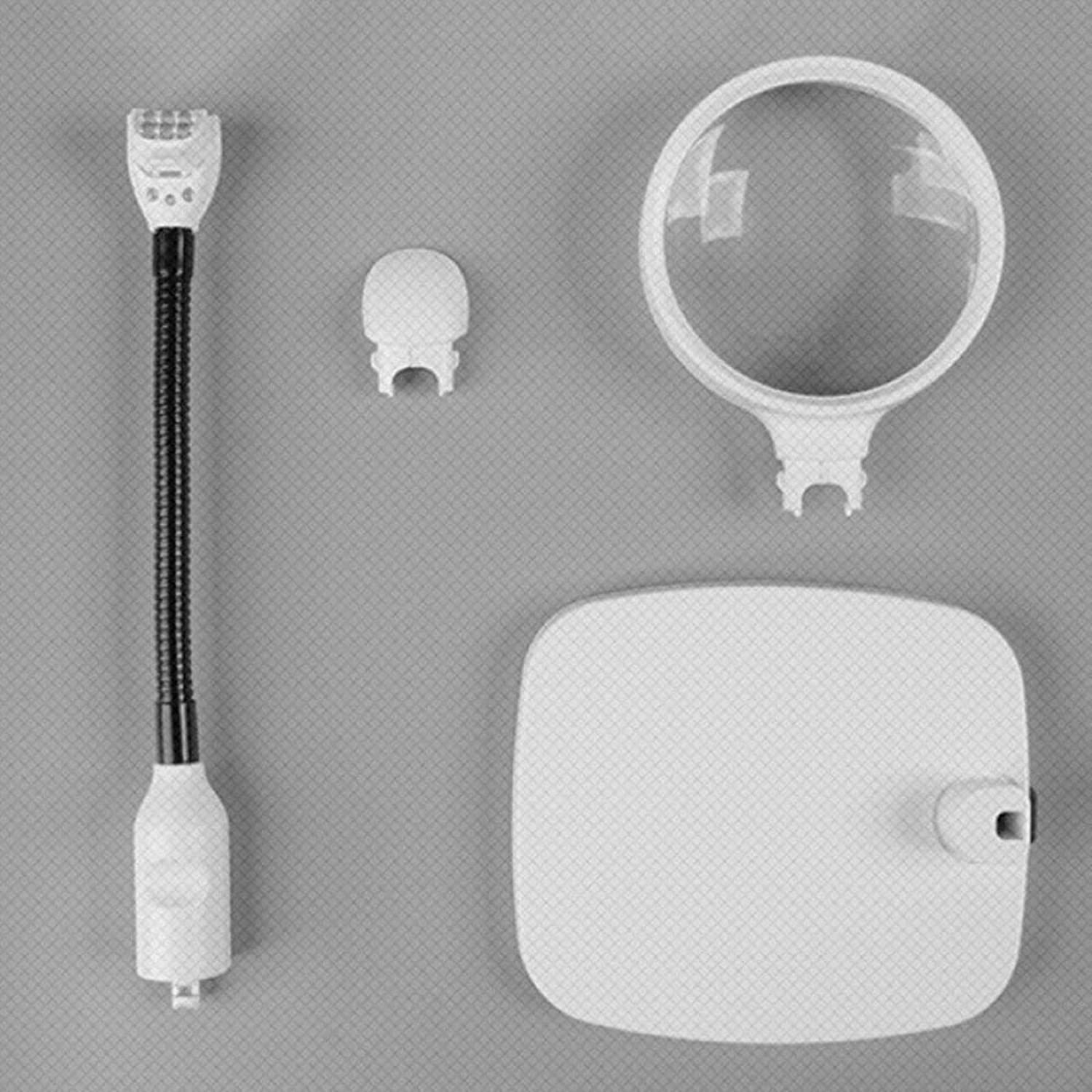 Lupa de Escritorio 10x con luz LED, Lupa para Personas Mayores Que leen, teléfonos móviles, reparación electrónica, inspección, Sellos de identificación.