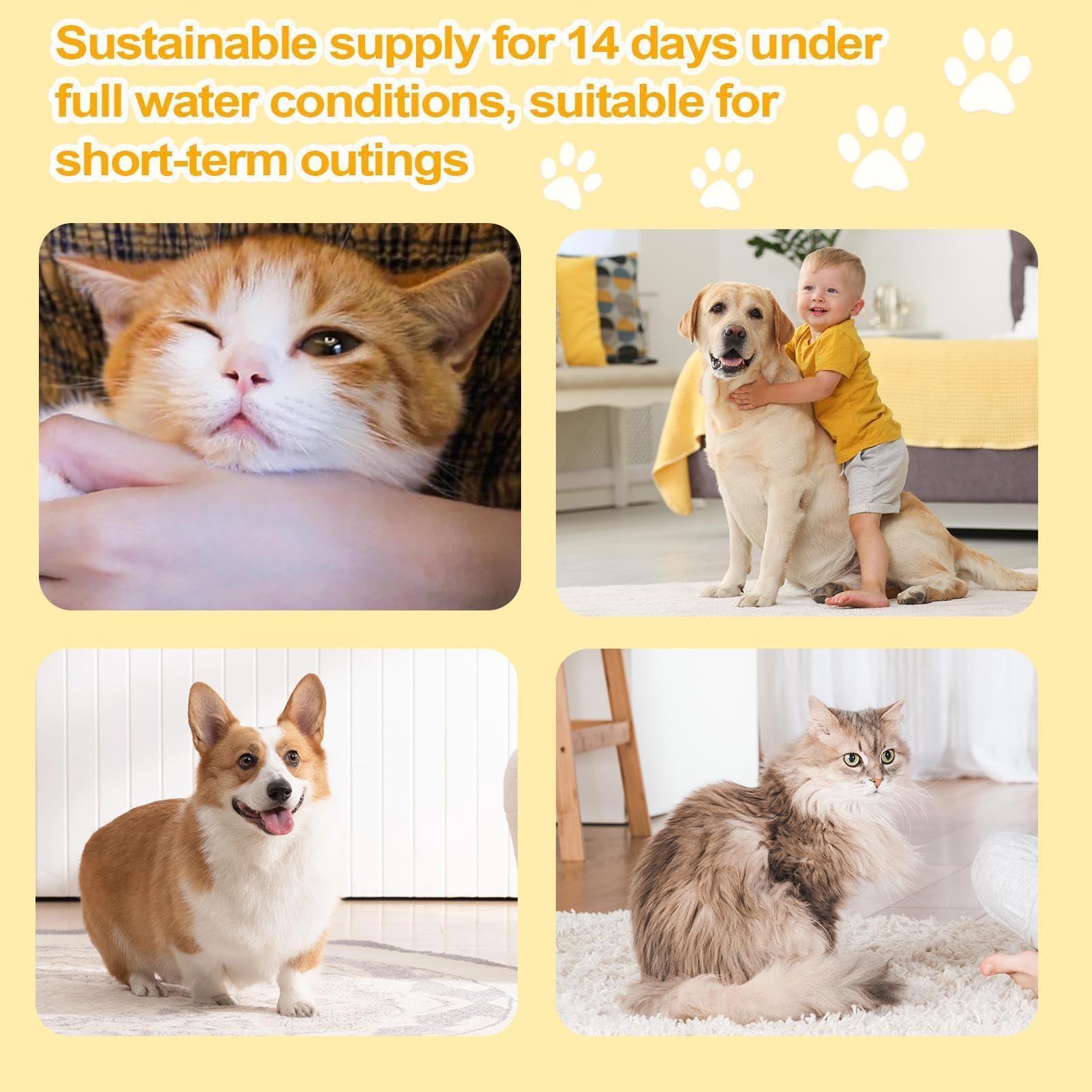 Fuente De Agua Para Gatos 2,2 L Bebedero Automático Silencioso con | Bebedero para Gatos y Dispensador de Agua para Mascotas Interiores, , Cachorros, Mascotas Pequeñas, Perros