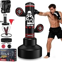 ASBRAVO 180 cm-es állózsák felnőtteknek és gyerekeknek, felfújható ütőzsák boxozáshoz és MMA edzéshez 1