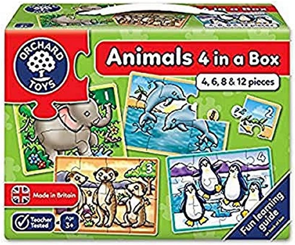 Orchard ToysAnimals Four In A Box Jigsaw Puzzle