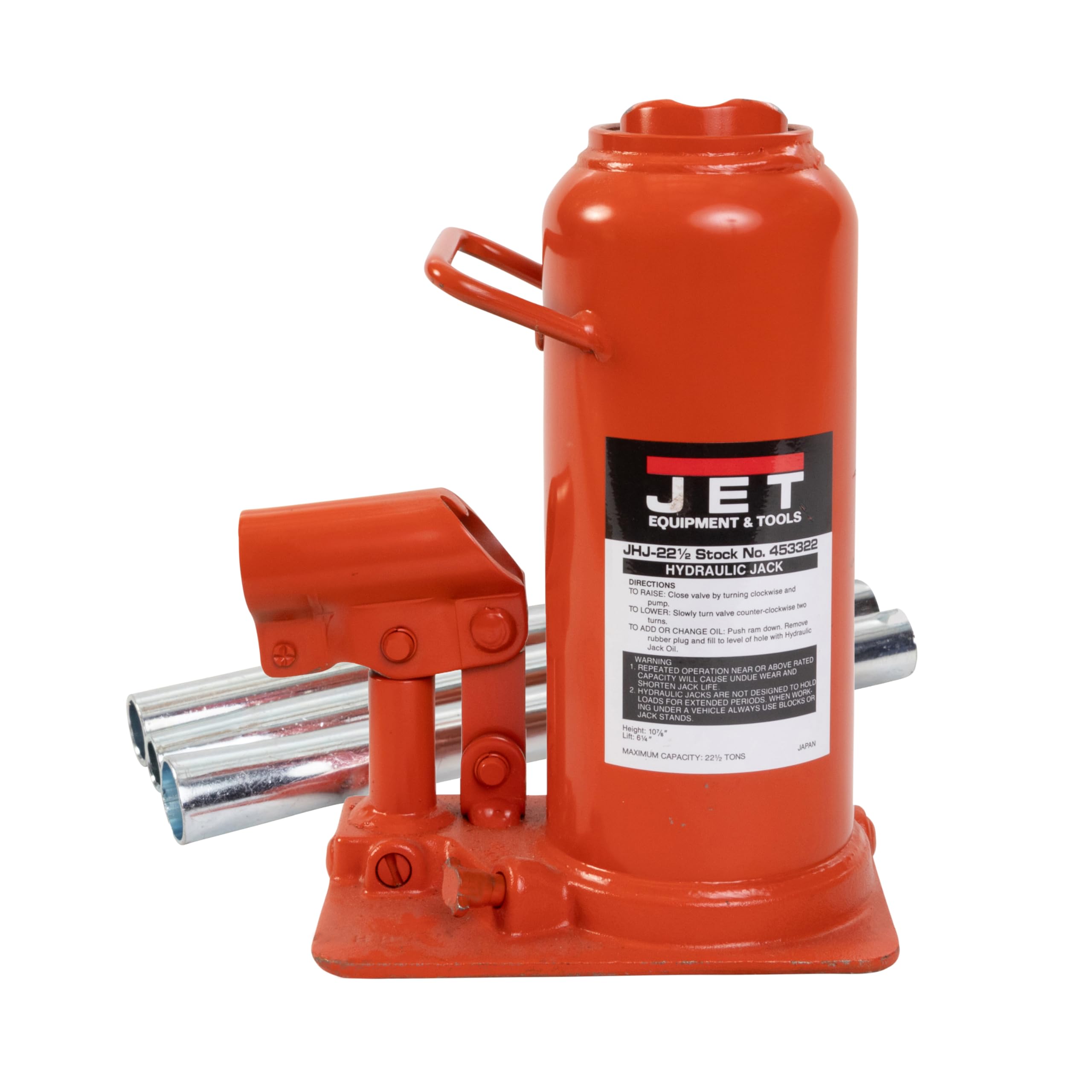 Amazon.com: Jet 22.5-Ton Hydraulic Bottle Jack w/Handle (JHJ-22-1
