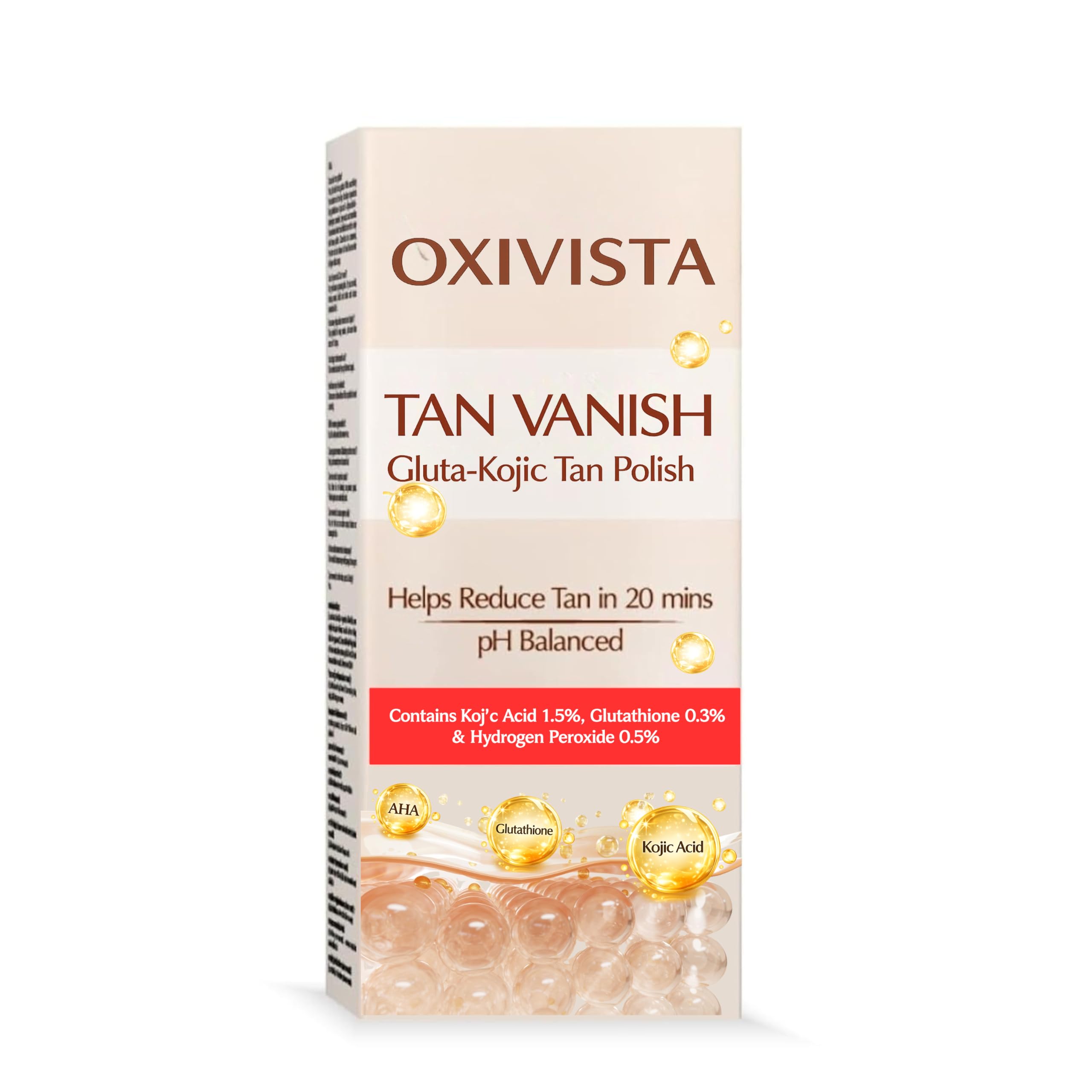 Tan Vanish Gluta-Kojic Skin Polish | Tan Removal & Glow | Infused with Kojic Acid & Glutathione Skin Brightening Lotion | Ideal for All Skin Types | Dull Skin & Uneven Tone Care | Lightens Suntan| Men &women | 180g