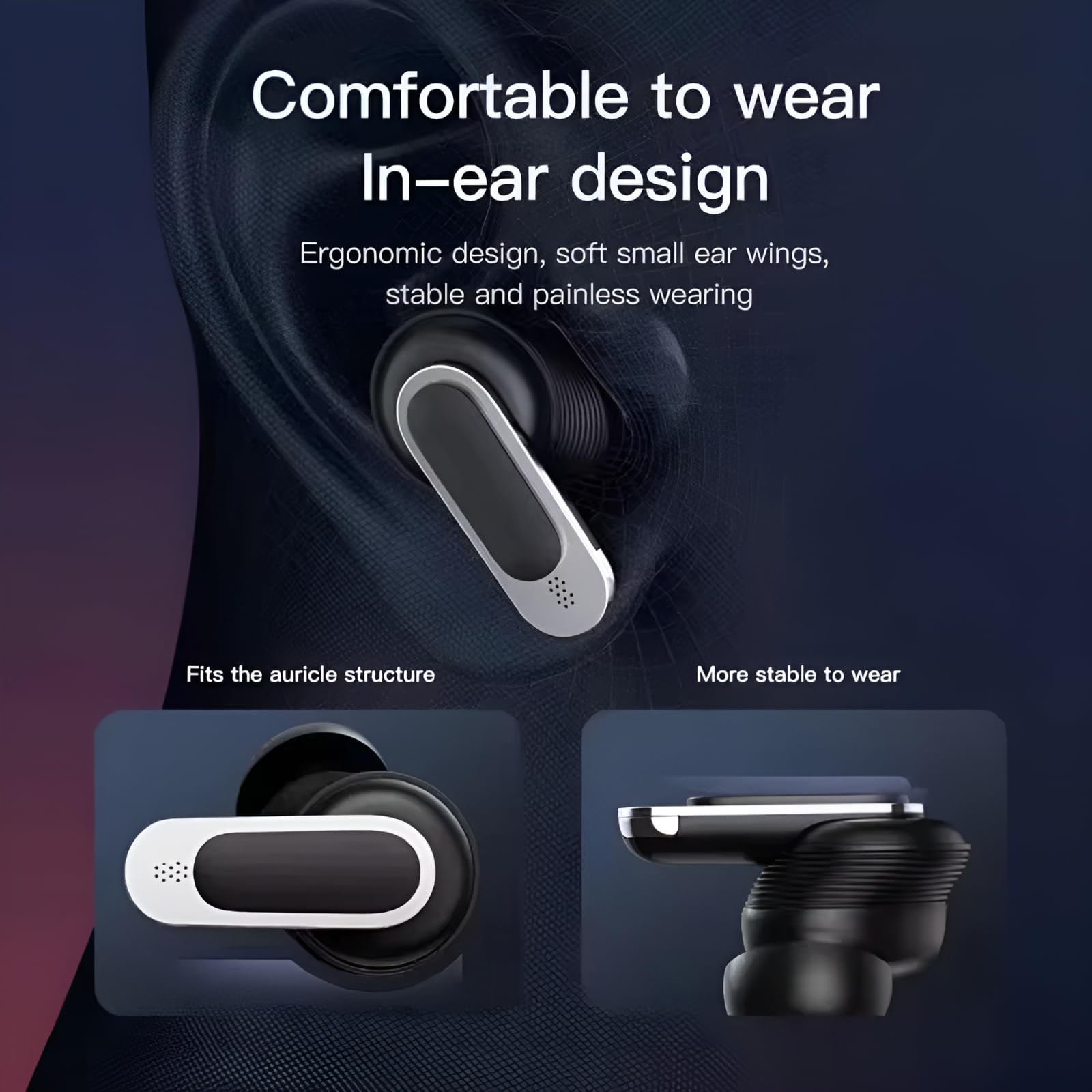 COREGENIX V8 PRO True Wireless Noise Cancelation Headphones with Touch Display, BT 5.3 + ANC Bluetooth Earbuds, HD Calling with 6-Mic, 32 Hours Playtime with Fast Charging, 13mm 3D BASS Drivers 4