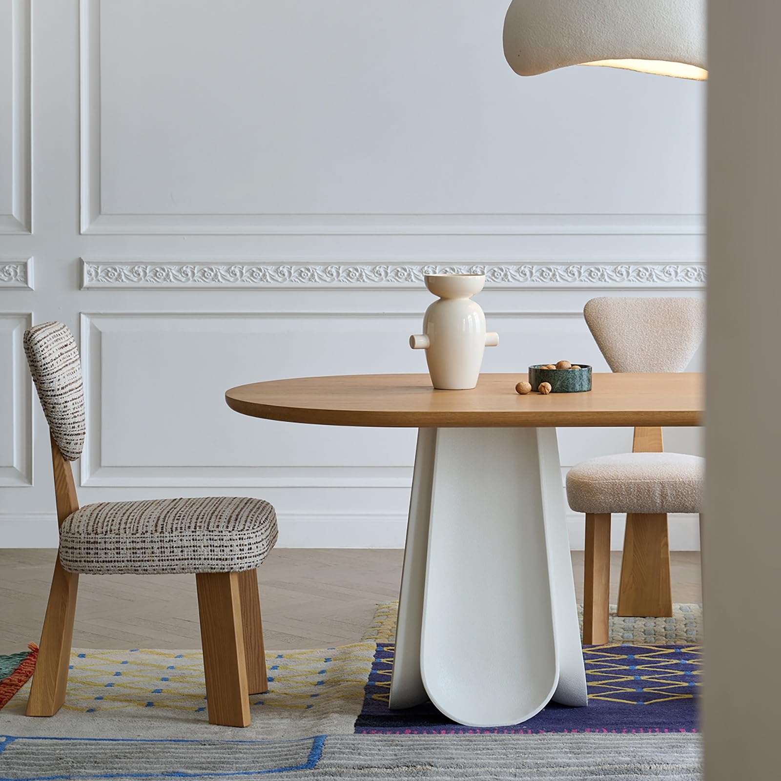 Table De Salle À Manger Table à Manger de Bar Restaurant 160/180/200/200 cm, Style rétro crème, en Bois Massif, idéale for Les Meubles Cuisine et café Tables Basses pour Salon(160x80x75cm)