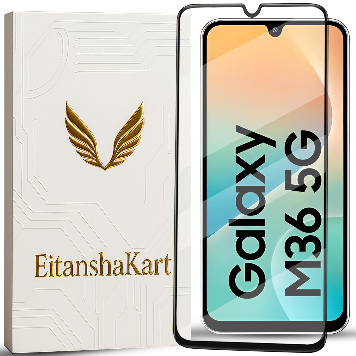 EitanshaKart Tempered Glass Screen Protector for Samsung Galaxy M36 5G - Image 1