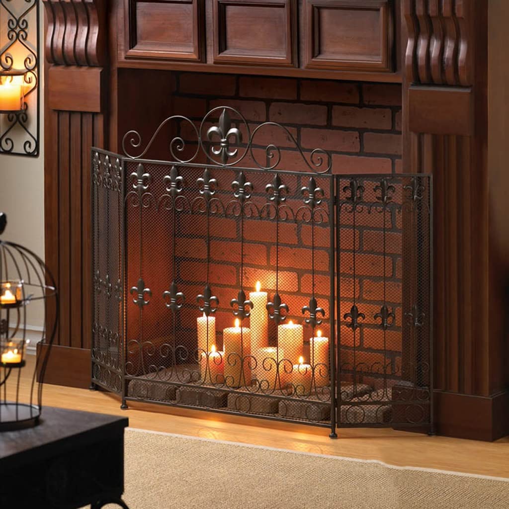 Schermi per Caminetti di Guardia Black Panel Schermo Antincendio For La Casa Fire Guardrail Soggiorno In Ferro Embedded Caminetto Schermo Schermo Decorativo Schermo Partizione Accessori per Caminetti