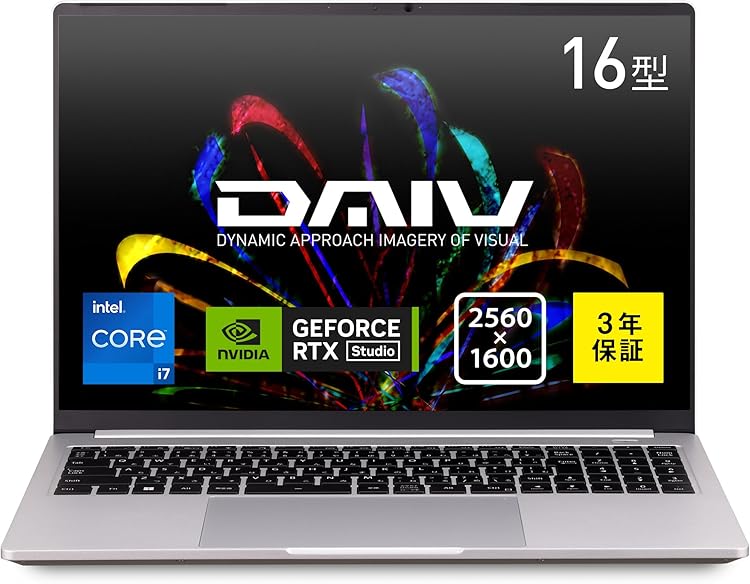 DAIV 　Corei7 　32GB　GeForceRTX3070【動画編集用】 写真、動画編集におすすめなミドルモデル クリエイター向け