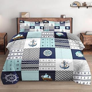 12 Boys Bunkbed Bedroom Ideas for Fun Practical Shared Spaces 24 Twin Size Comforter Set with Pillowcase, Nautical Blue Marine Summer 2 P...