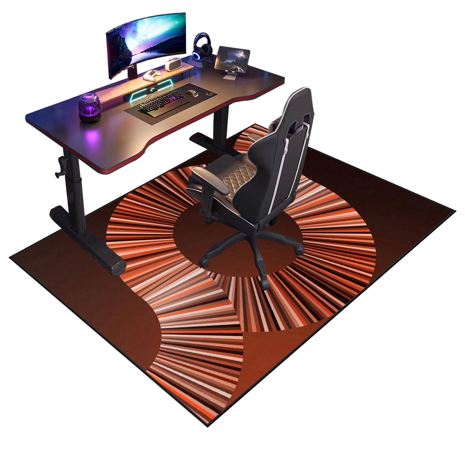 Heavy Duty Office Gaming Chair Mats for Hardwood Floor Non-Slip Desk Chair Mat Low Pile Floor Protectors Mat for Rolling Chair Computer Chair Carpet Mat for Tile Laminate Rolling Chair 180 x 200 cm