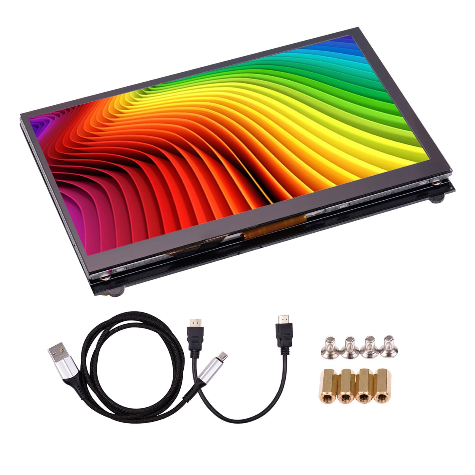 Domary Écran Tactile Capacitif IPS de 7 Pouces, Moniteur Portable