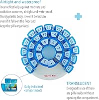 Vista 9 de Deke Home - 31 Day Monthly Pill Organizer XL with Pill Cutter, BPA-Free, 4 Times a Day (AM PM), Large Pill Box for Multiple Daily Doses, Removable