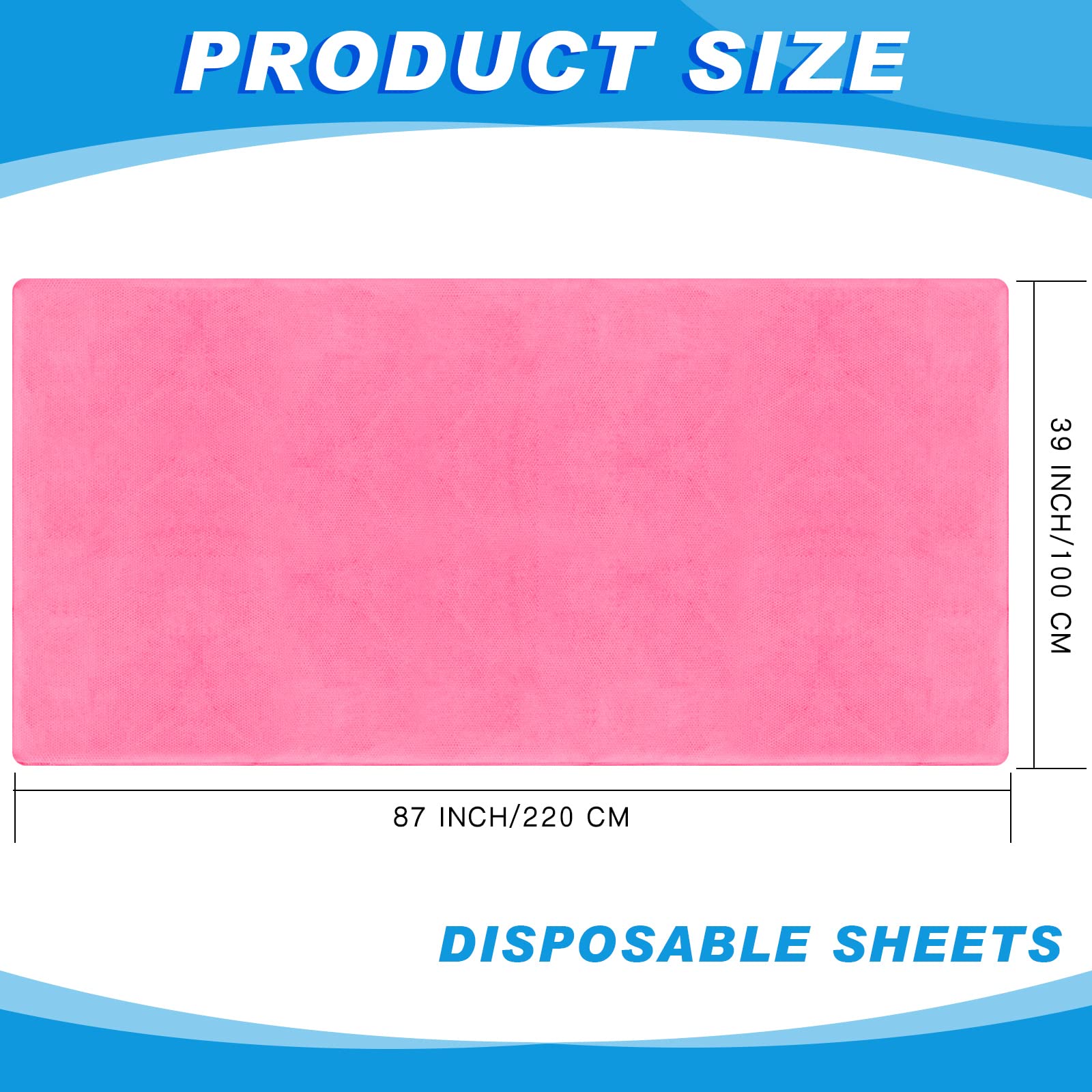 Disposable Fitted Sheets for Massage Beds - Pink -2