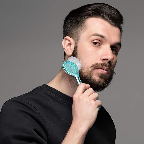 Miniatura 6 de Cepillo de limpieza facial de cerdas suaves, cepillo exfoliante facial con mango acrílico, cepillo exfoliante de lavado facial, cepillos exfoliantes