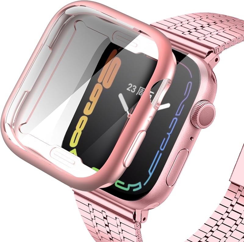AKABEILA Funda para Reloj Compatible con Apple Watch 10 46MM con Protector de Pantalla, Cubierta Protectora Completa Ultrafina Resistente a los Arañazos para Accesorios de Reloj Inteligente iWatch Púrpura