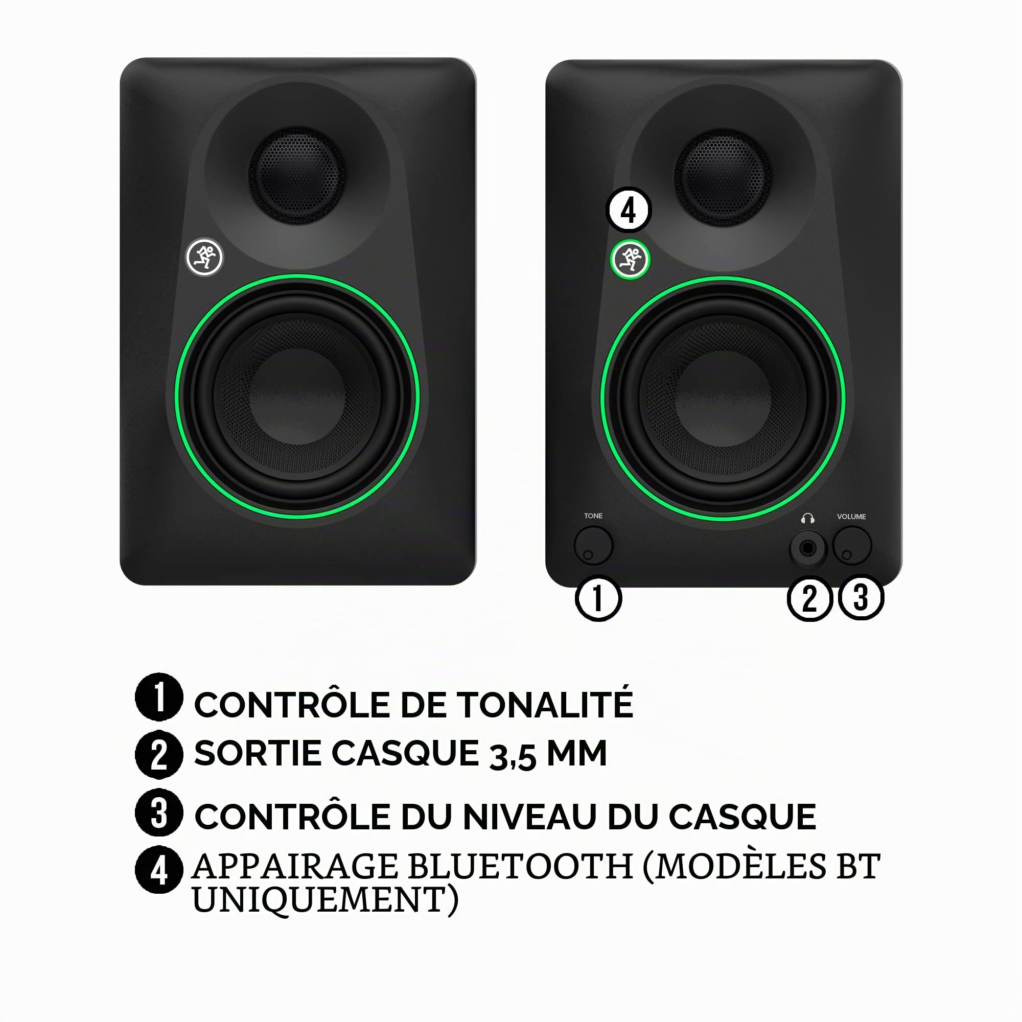 Mackie CR3.5 - Moniteurs de Studio alimentés de 3,5 Pouces