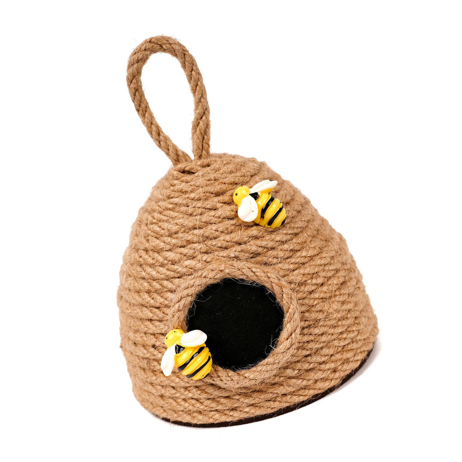 CRFFZ Woven String Bees Hives Hanging Figurine Bees Theme Party Ornament for Farmhouses Home Desktop Shelves Decors Woven Hanging Ornament