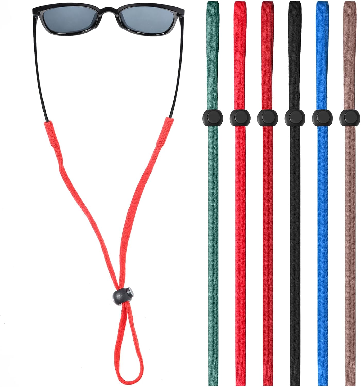 Chicingyou Sunglasses Retainer Holder Strap Sports Adjustable Glasses Keeper Lanyard Band Elastic Nylon Neck Cord String