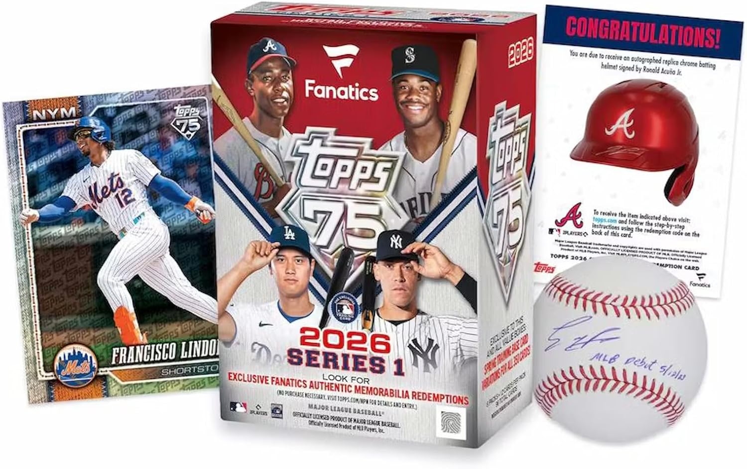 2026 Topps Series 1 Baseball Fanatics Blaster Trading Card Box (2-3 Spring Training Base Card Parallels Per Box)