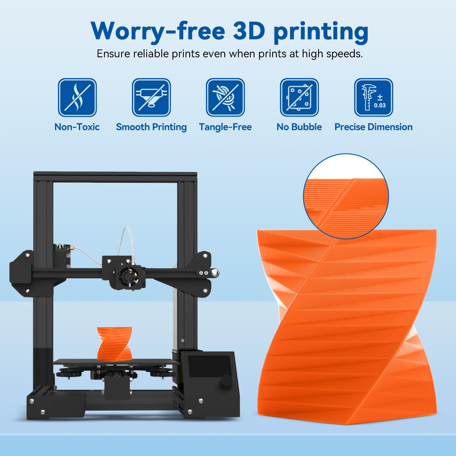 Rapid PLA Filament: 5x Faster 3D Printing -3