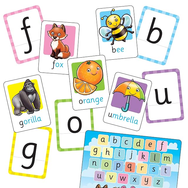 Foto 2 de 6 de Orchard Toys Alphabet Flashcards, 26 Educational Double-Sided Flashcards, Teach The Letters of The Alphabet