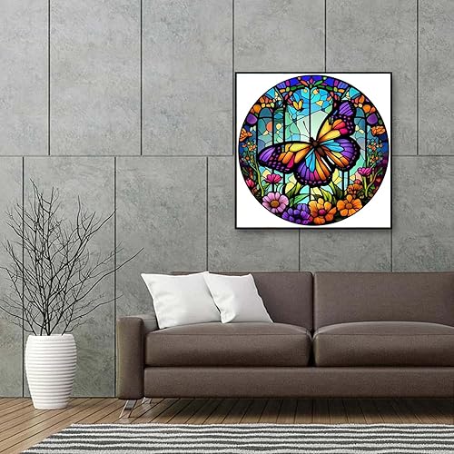 Miniatura 7 de KTHOFCY Kits de pintura de diamantes 5D para adultos y niños, bordado de mariposas con diamantes de imitación de punto de cruz, pinturas de