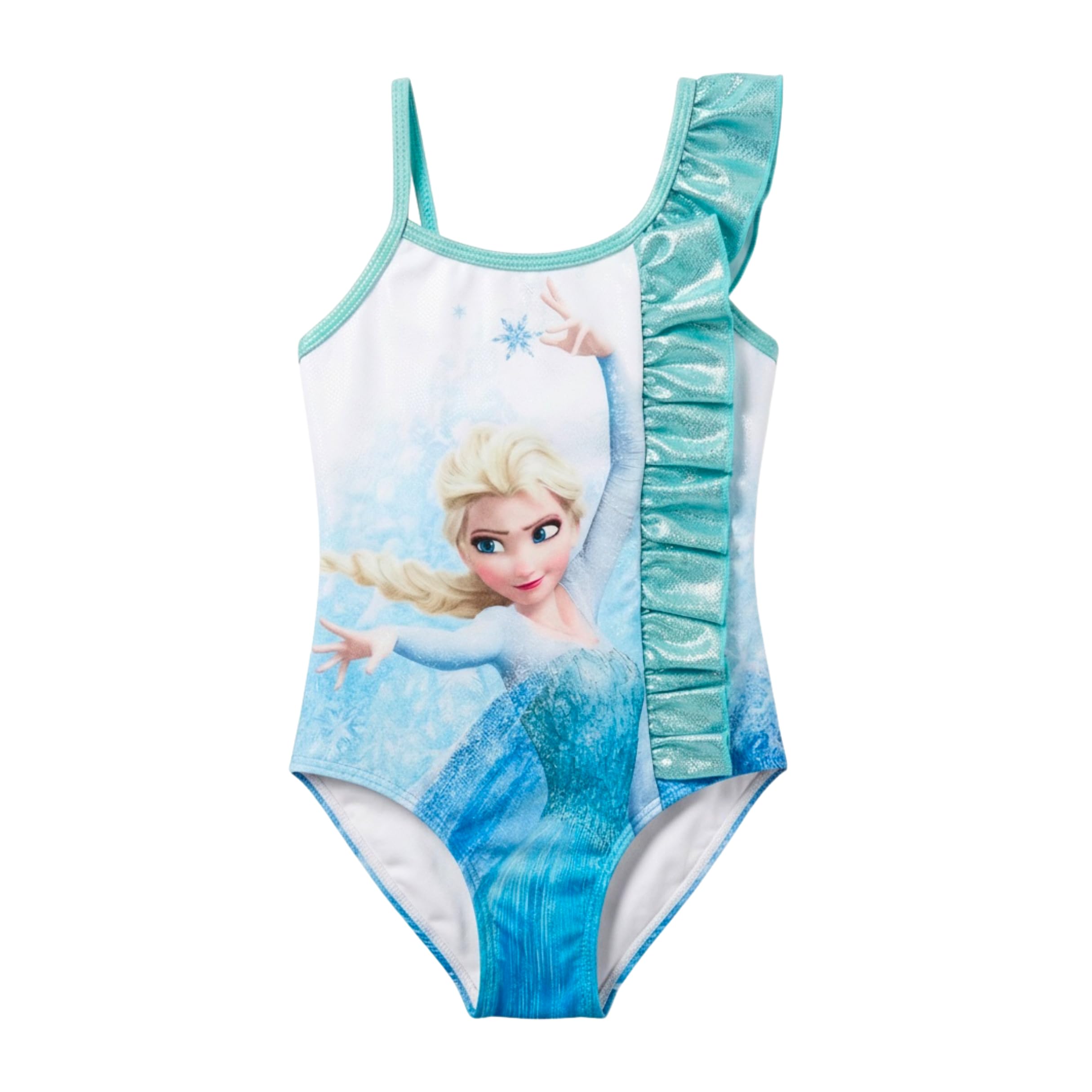 Disney Frozen Bañador para Niña, Diseño Elsa y Olaf Bañador de Una Pieza Verano Infantil, Tallas 3 a 8 Años