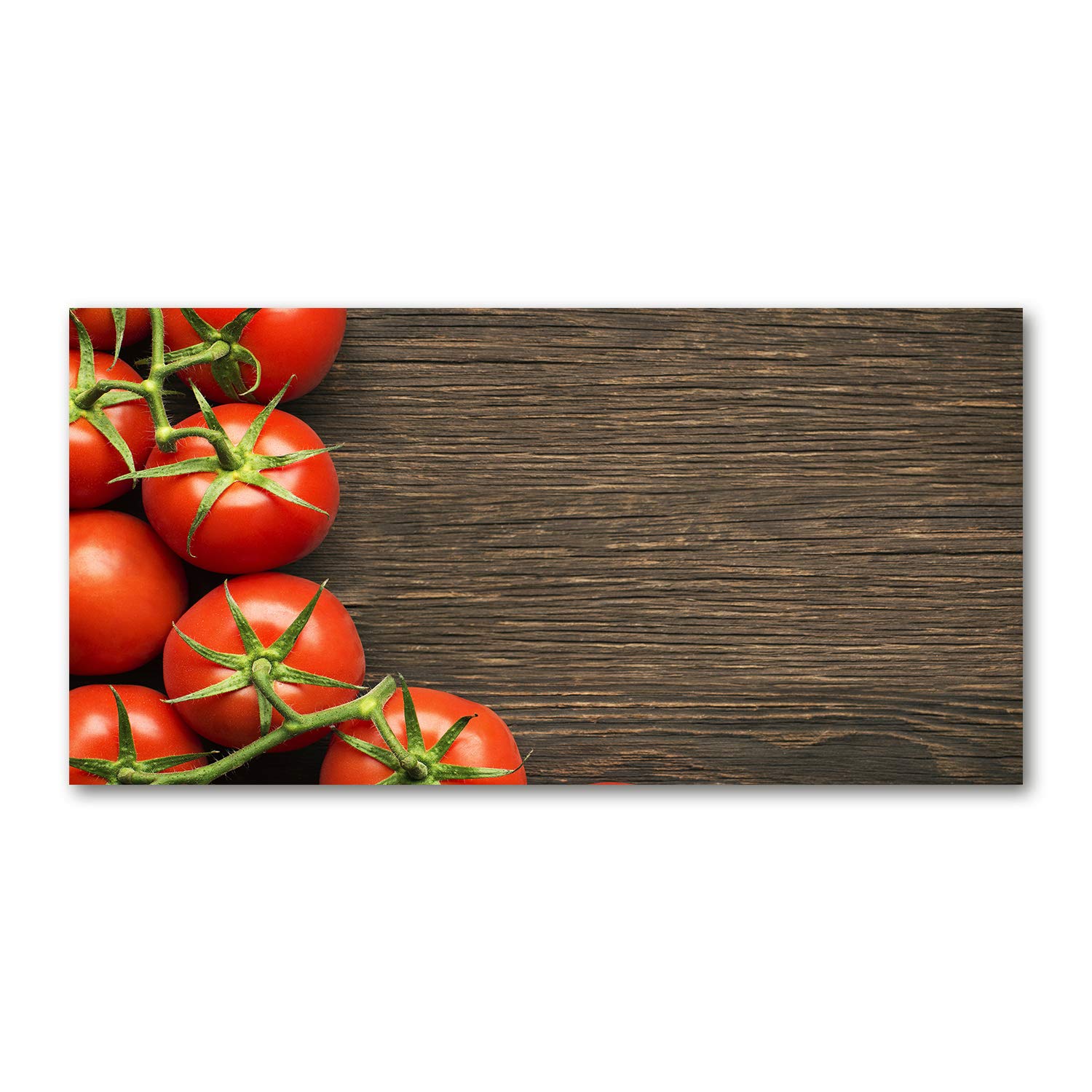 Image en verre plastique Rojo Tomates en Madera Tulup 120x60cm pour décoration