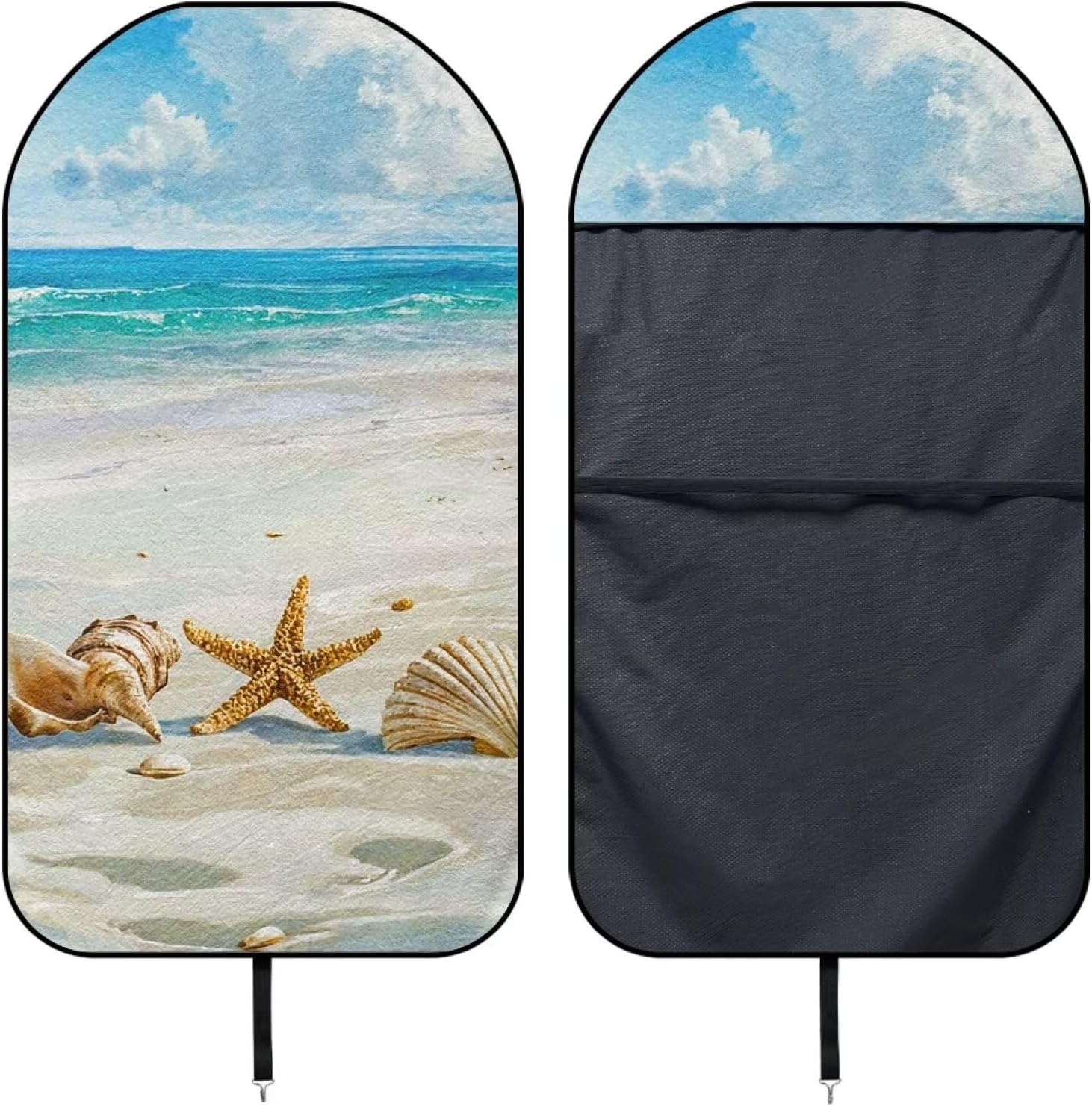 Waterproof Seat Covers Breathable Seat Cushion,Starfish Beach Seat Pad Automotive Interior Decoration Accessories Non Slip