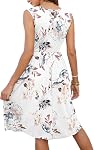 MOLERANI Women Summer Dresses Sleeveless Casual Swing Button Down Sundress | Functional pockets, Flattering silhouette, Elastic waist, Soft, stretchy material, Tummy-friendly