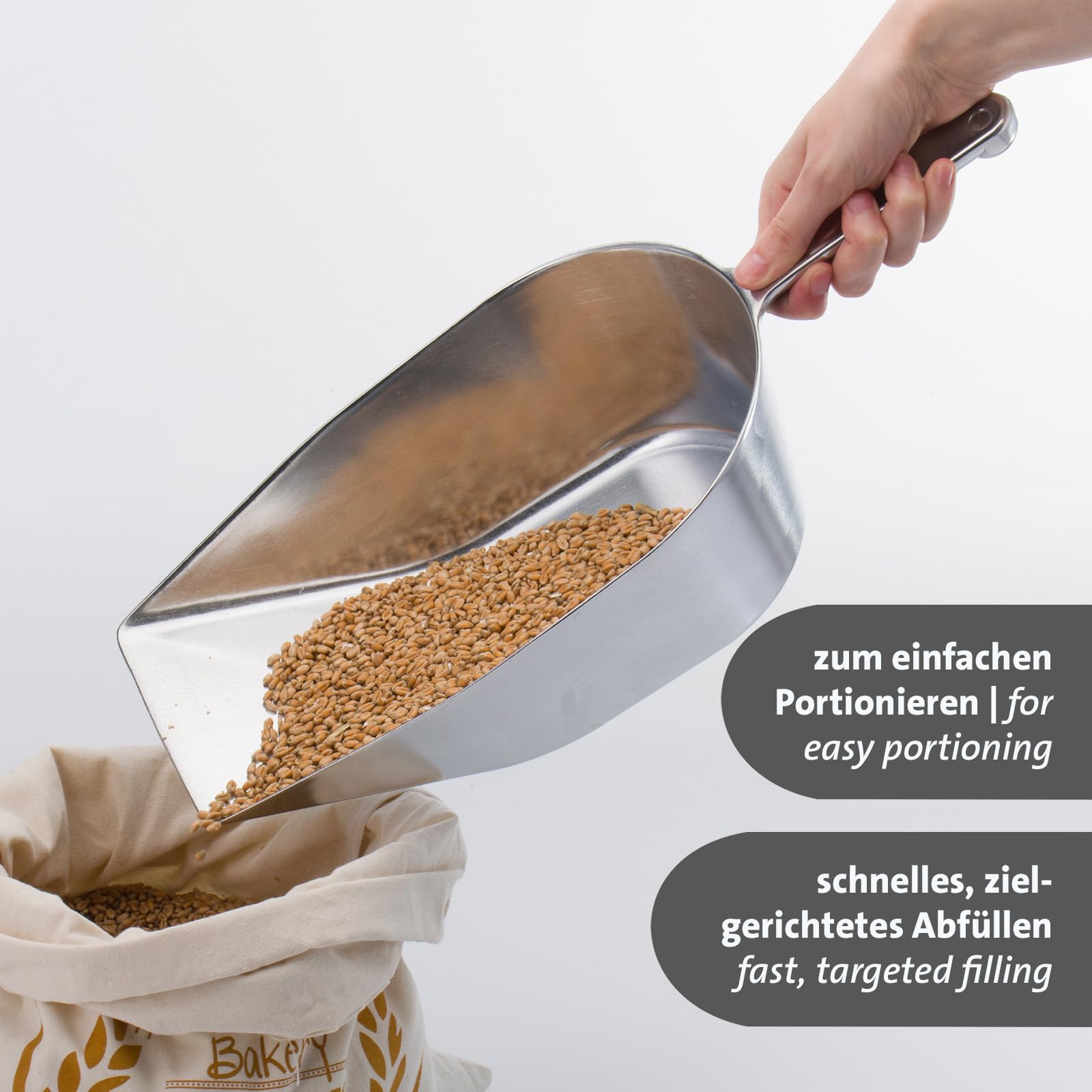 Westmark Cucharas domésticas "Hygia" – 3 prácticas cucharas para la dosificación limpia de ingredientes secos como azúcar y especias o alimentos para animales y dulces – 2,58 litros