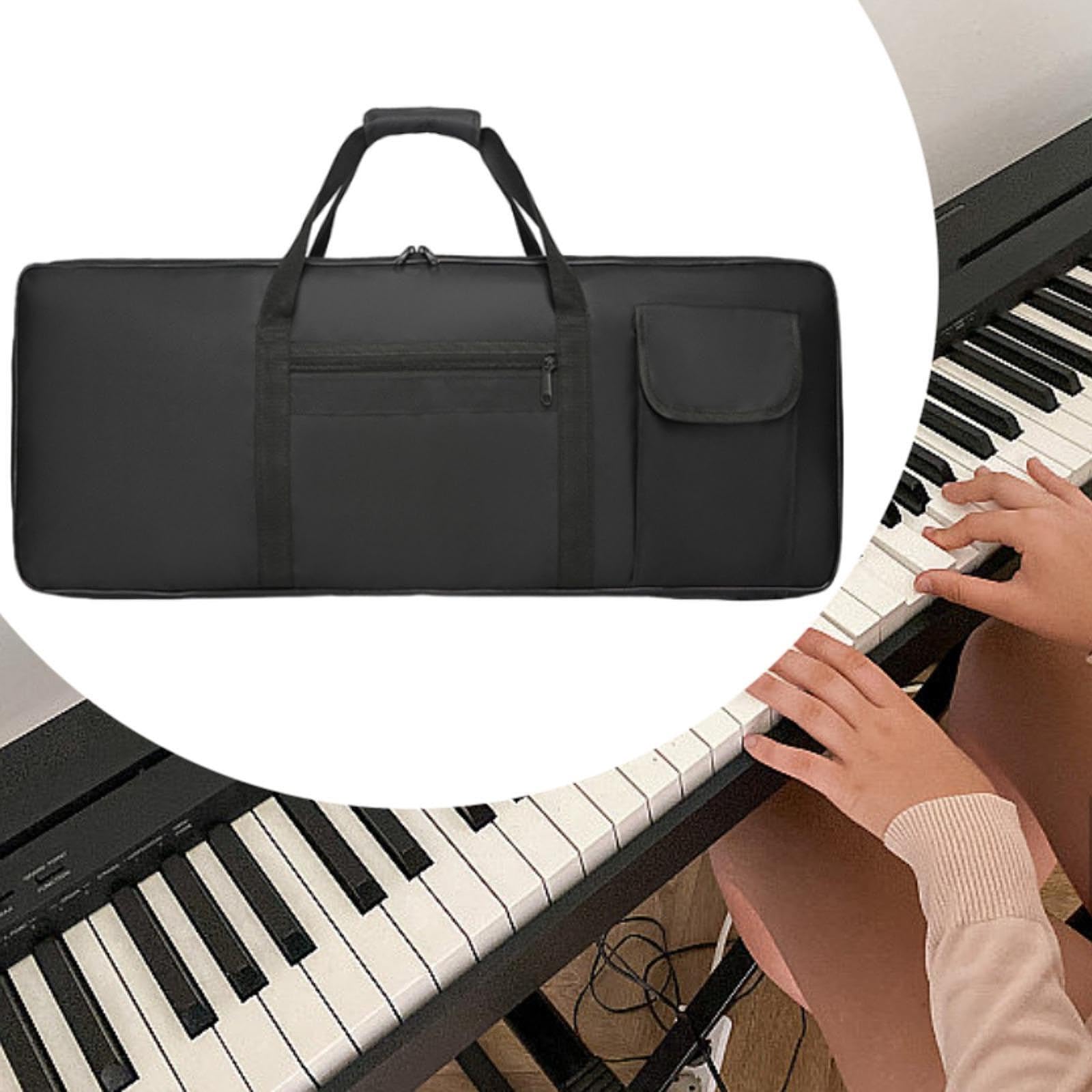 perfeclan Custodia per pianoforte elettrico, custodia per tastiera da 88 tasti con tasca imbottita, borsa per studio musicale, tour, concerti, L