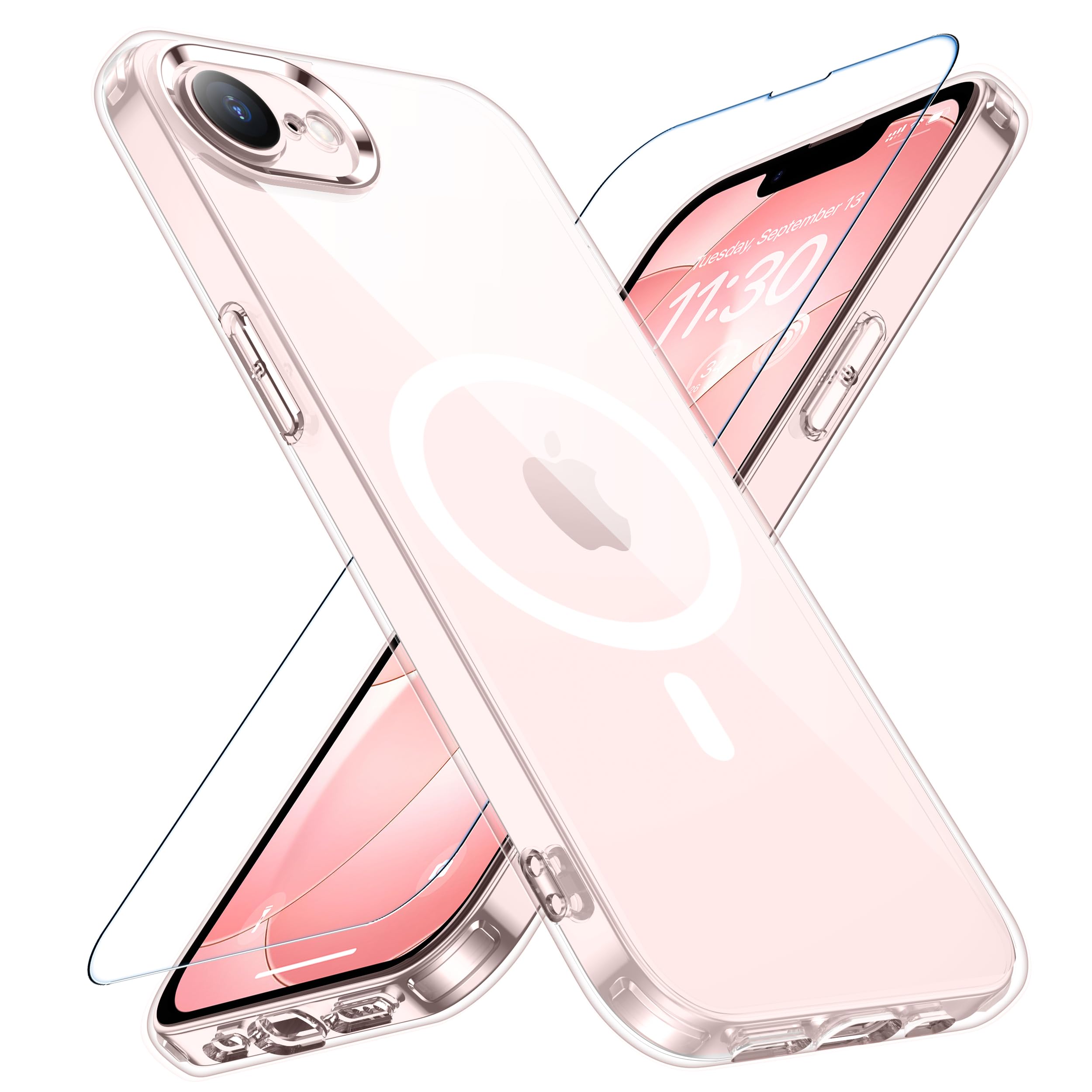 Amazon.co.jp: iPhone 17e/16e 用 ケース Magsafe対応 クリア 米軍MIL