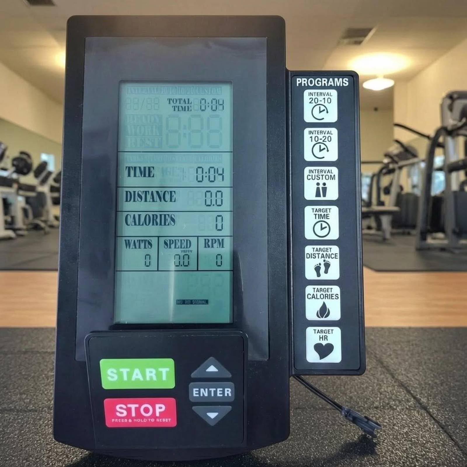 Bluetooth Exercise Bike Display Bici Stazionaria Contachilometri Schermo Digitale Tachimetro Plastica Pannello Allenamento Modalità Target Tempo