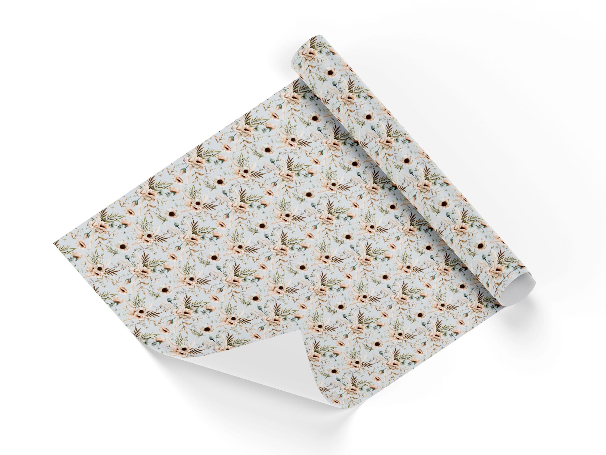 Diseño floral en papel vinílico lavable de 58cm de ancho para el revestimiento decorativo de paredes
