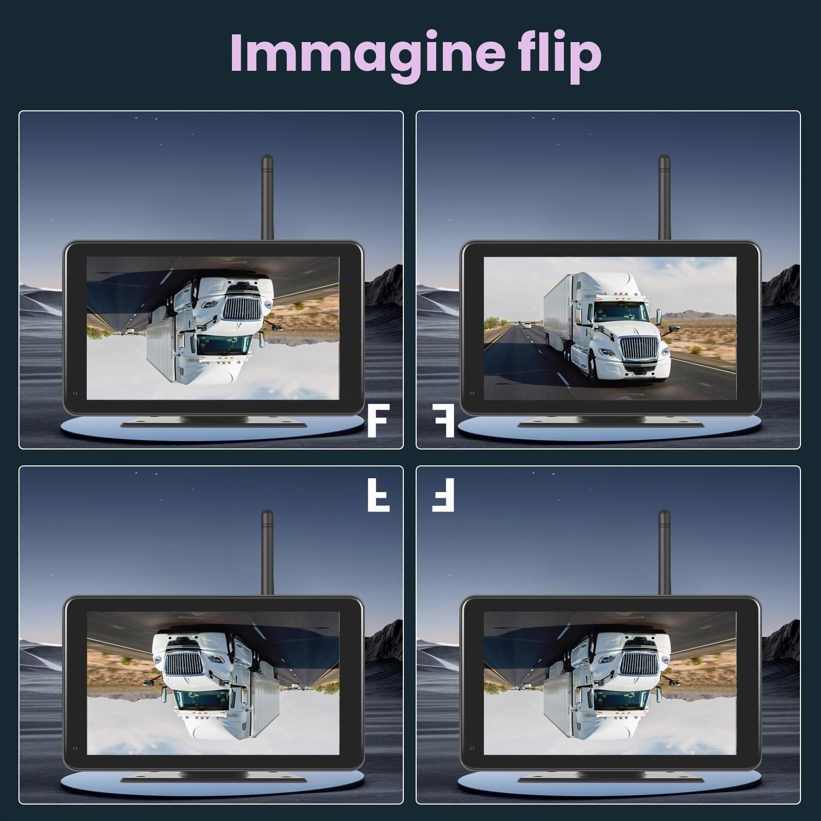 Inefala Telecamera Retromarcia Senza Fili con Monitor HD IPS da 7 Pollici, Targa Retrocamera per Auto Visione Notturna IP68 Impermeabile Telecamera Posteriore per Auto Camion SUV Furgoni 12-24V