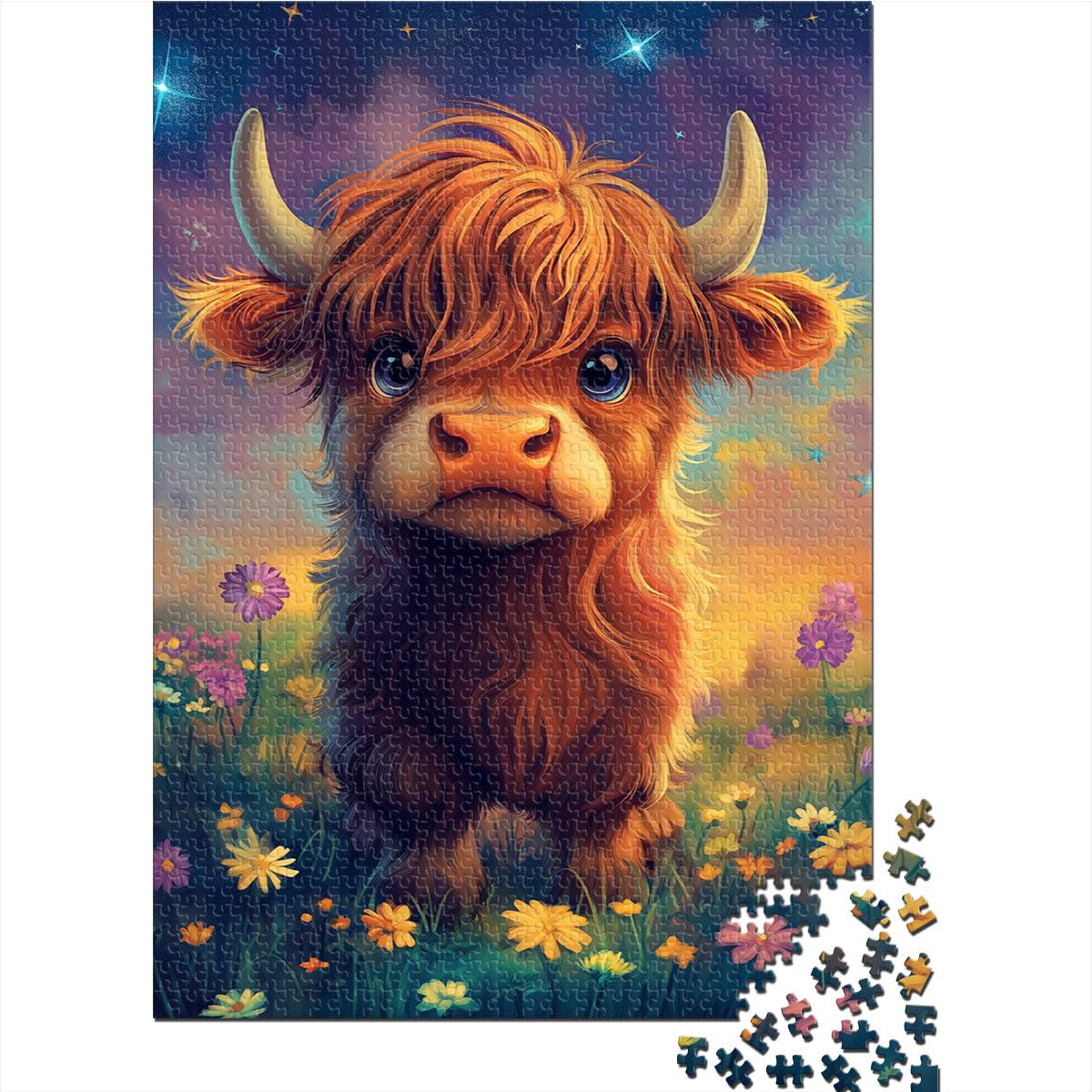 Puzzle 2000 pièces pour Adultes, Joli bébé Yak, Jeu éducatif, défi, 70x100cm, pour Adolescents de 14 Ans et Plus