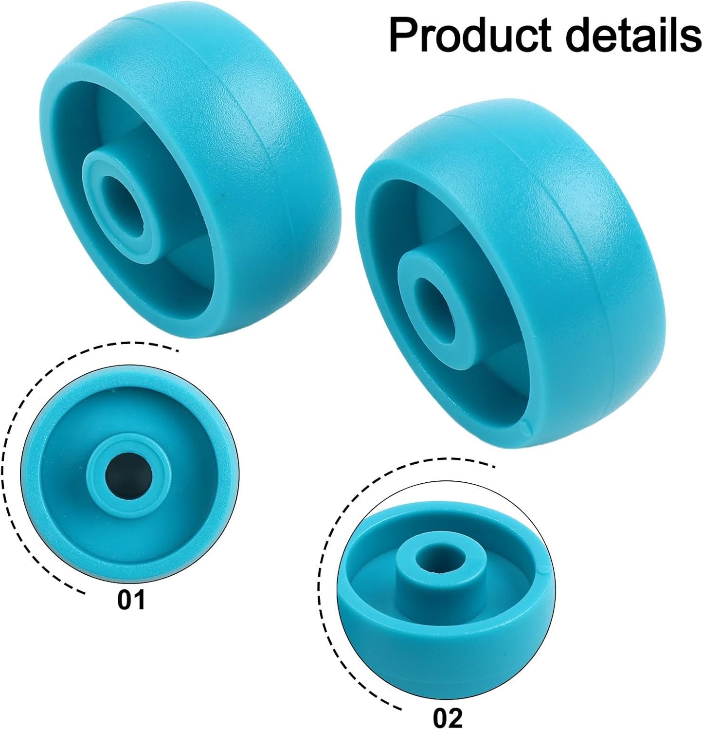 Fitness Equipment Replacement Seat Wheels Rowing Machines, 41mm Diameter, 18mm Height, Material Long Life