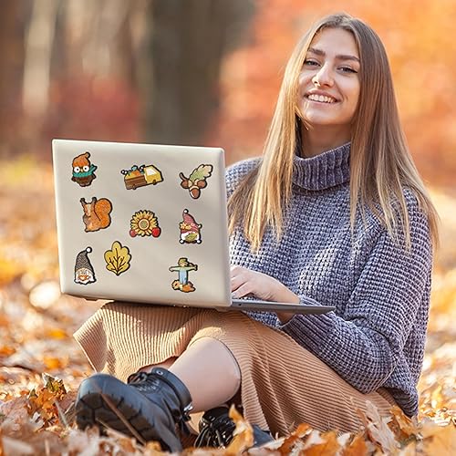 Miniatura 5 de Copkim Kit de 16 imanes de pintura de diamante 5D con temática de otoño, decoración de gnomos de Acción de Gracias, pintura de diamante, imanes para