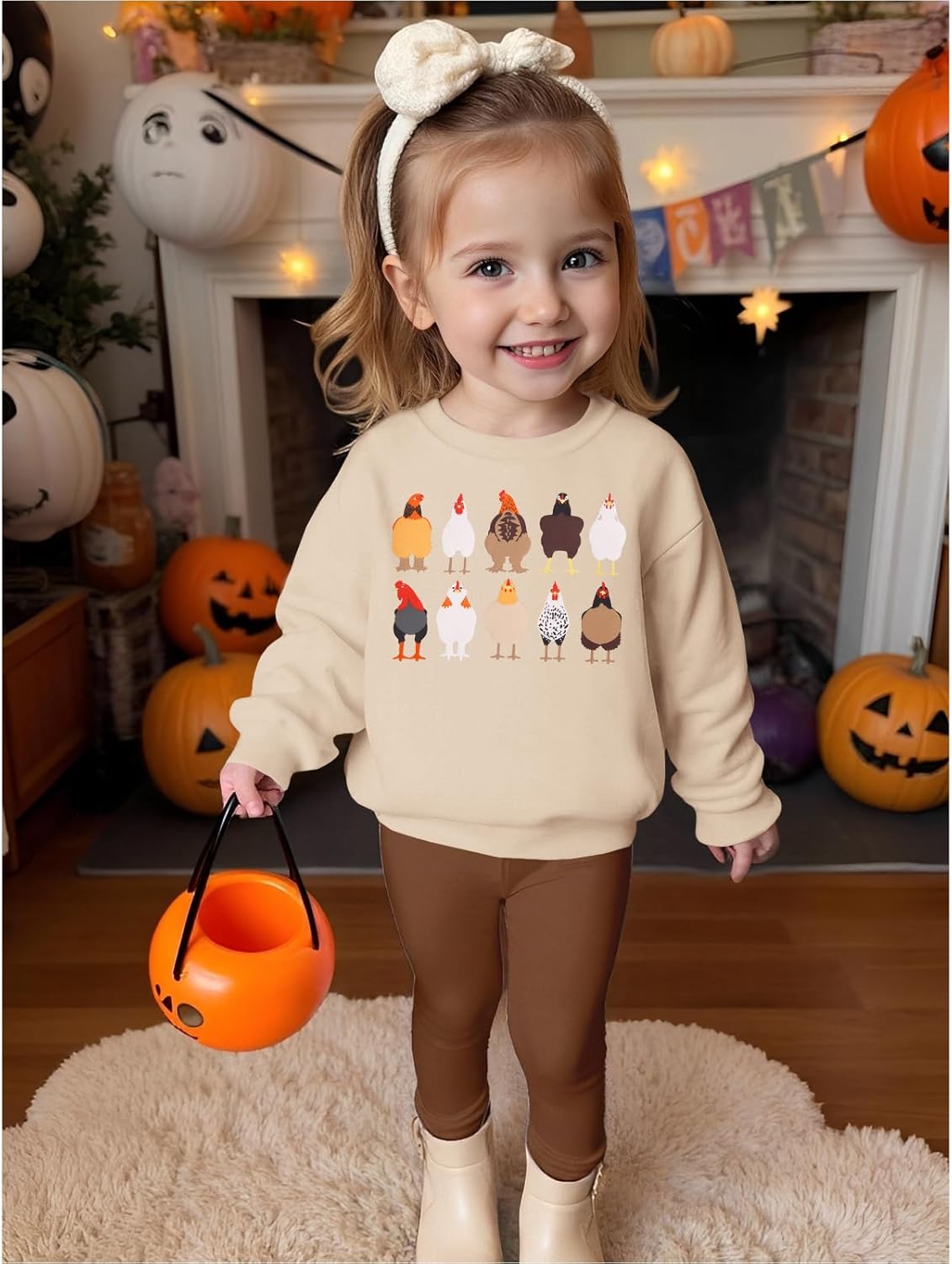 Toddler Boys Girls Thanksgiving Sweatshirt Cute Turkey Graphic Shirt Funny Chicken Print Pullover Tops Holiday Outfit - Image 2