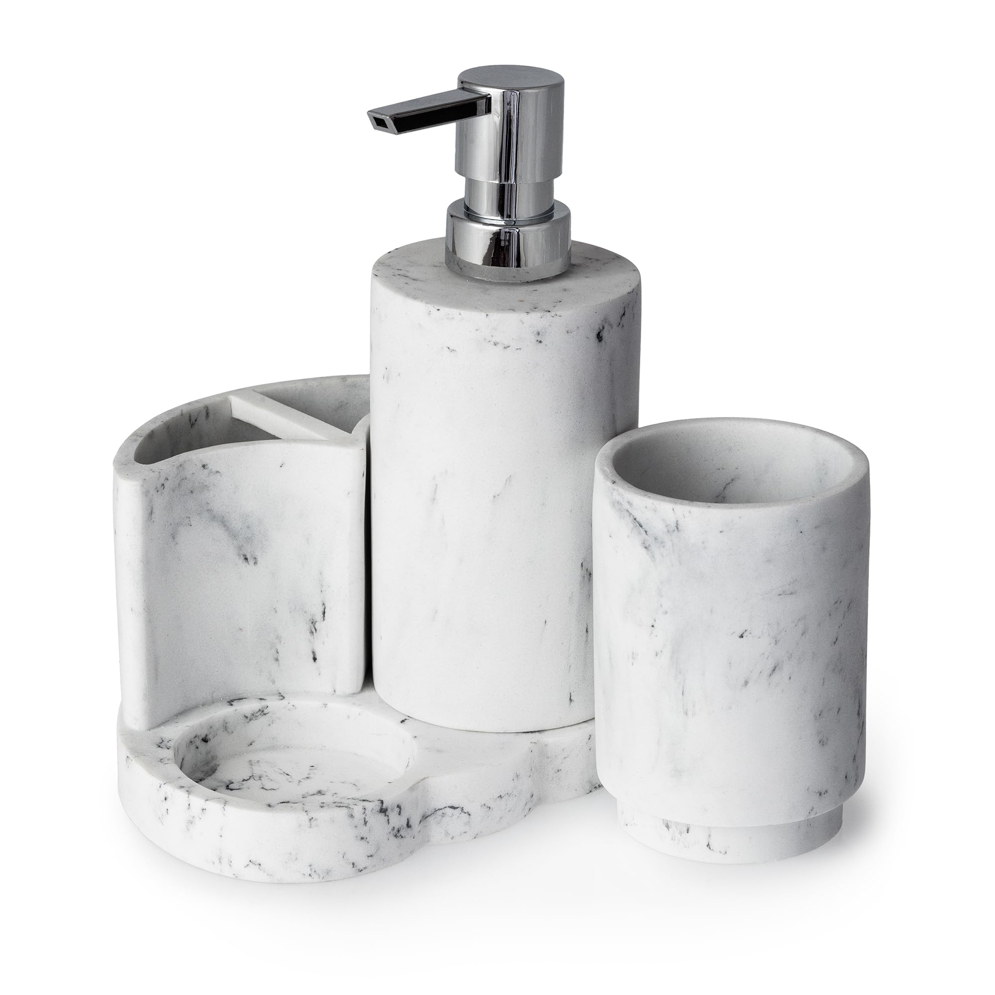 Juego de baño Blue Canyon Arezzo con elegante acabado mármol gris