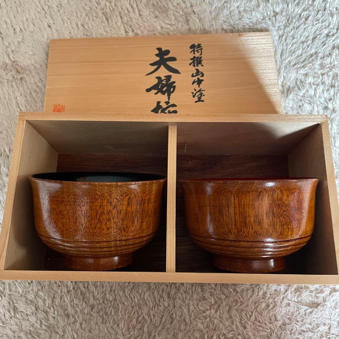 Amazon.co.jp: 京都 平安象彦 紅梅椀 5客 梅蒔絵 小吸物椀汁椀肝吸