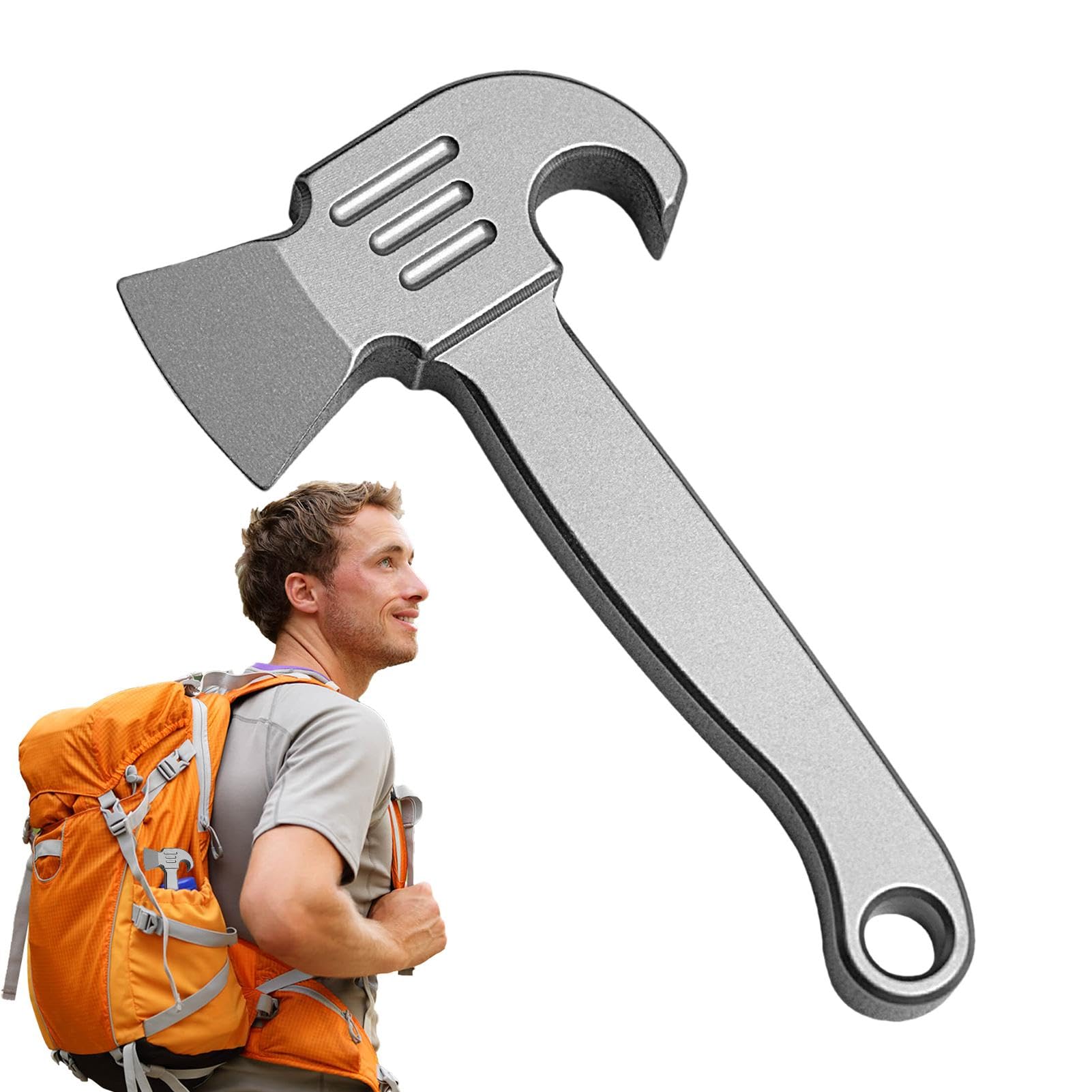 Hache de camping en titane, outil de hache de poche - Pendentif ouvre-bouteille de hachette de poche | Petite hachette de poche multifonctionnelle en de titane pour Noël