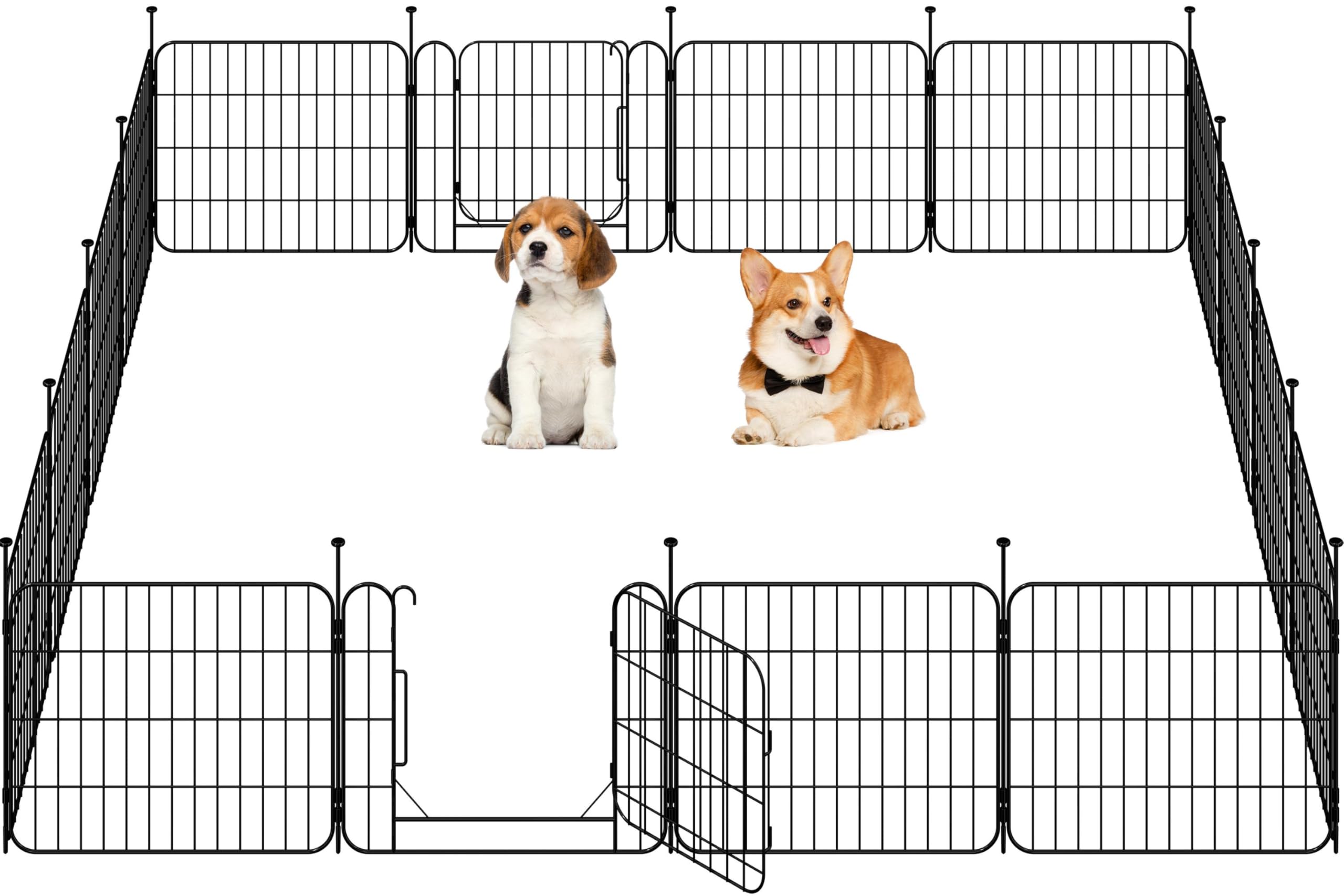 Enclos chiens interieur pliable 16 grilles Yaheetech pour le salon