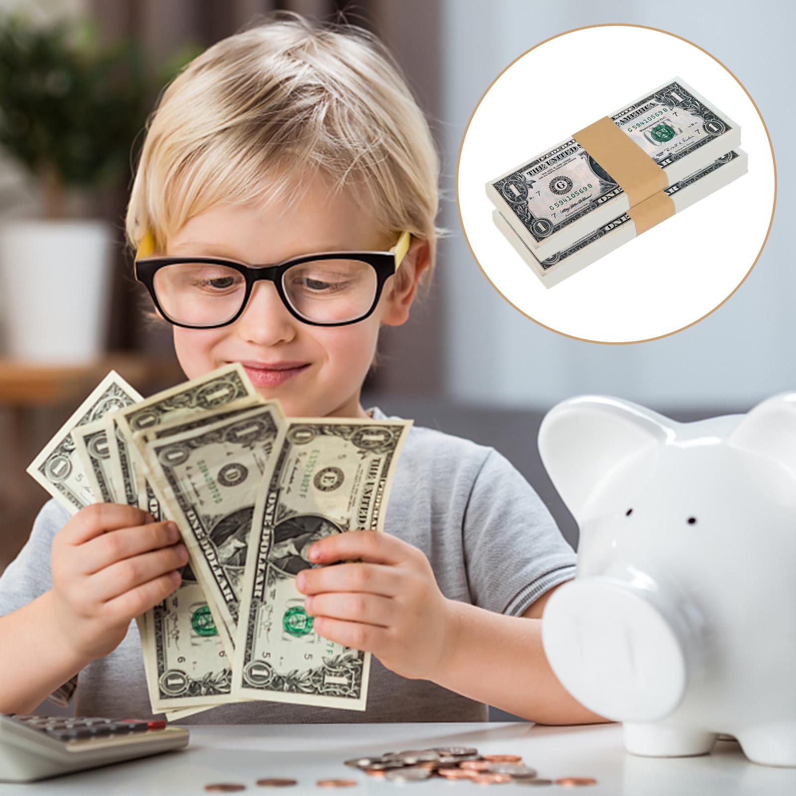 400 Autoadhesivas para Billetes - Bandas de Dinero En Blanco para Billetes - Ideal para Organizar Y Agrupar Efectivo, Optimizando La ClasificacióN de Divisas Bancarias