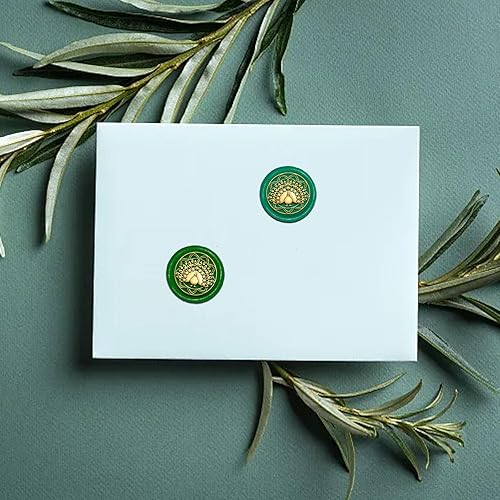 Miniatura 9 de CRASPIRE Poker King - Sello de cera extraíble de 1.181 in con cabeza de latón extraíble, sello de cera con mango de madera para sobres,