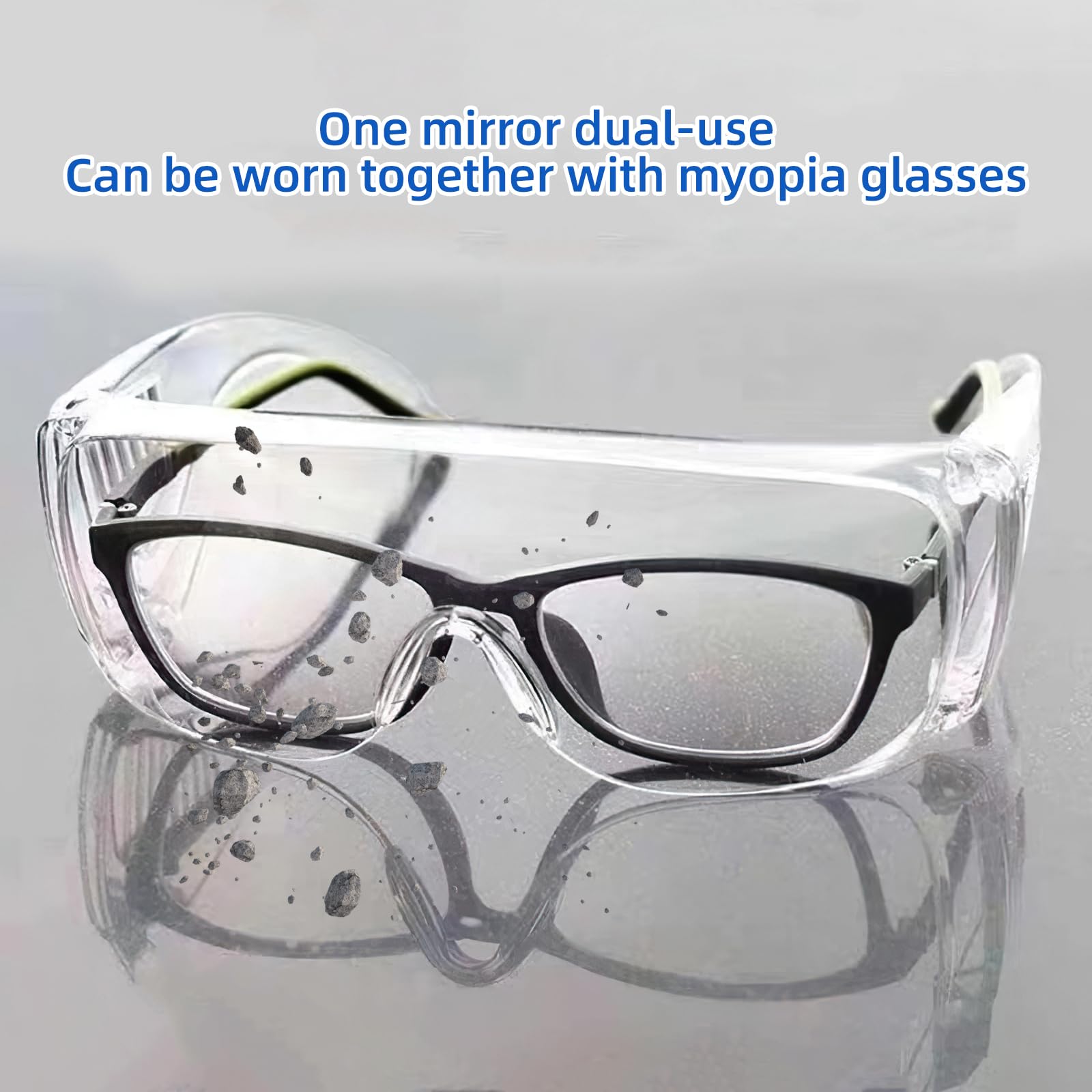 6 Stück Schutzbrille Kinder Arbeitsschutzbrille, Sicherheitsbrille Transparent Schutzbrille, Antibeschlag Bruchsicher, Kratzfeste Linsen, Kratzfest Komfortabel Sicher, für Brillenträger Labor Chemie