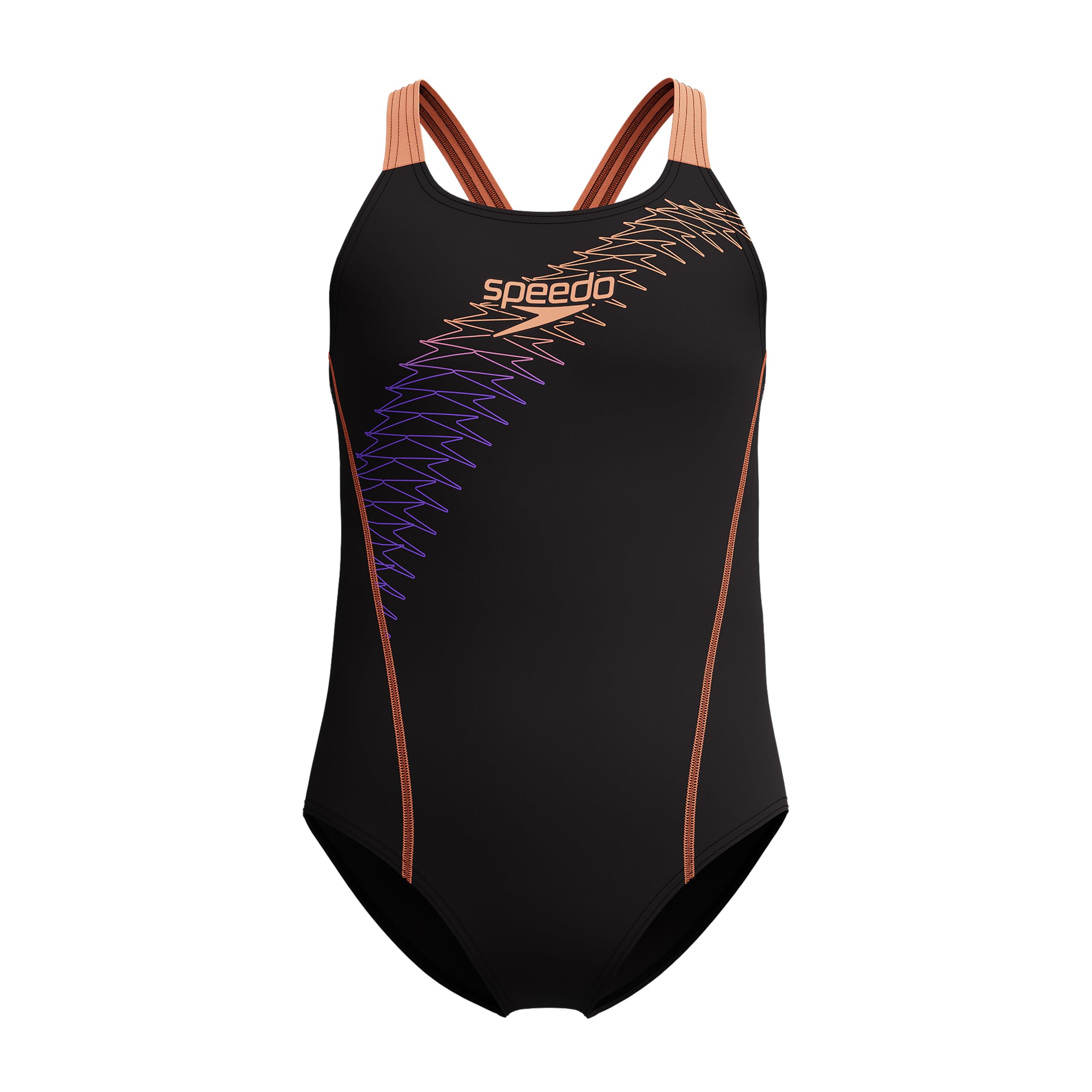 Speedo Mädchen Medley Logo Medalist Badeanzug Orange